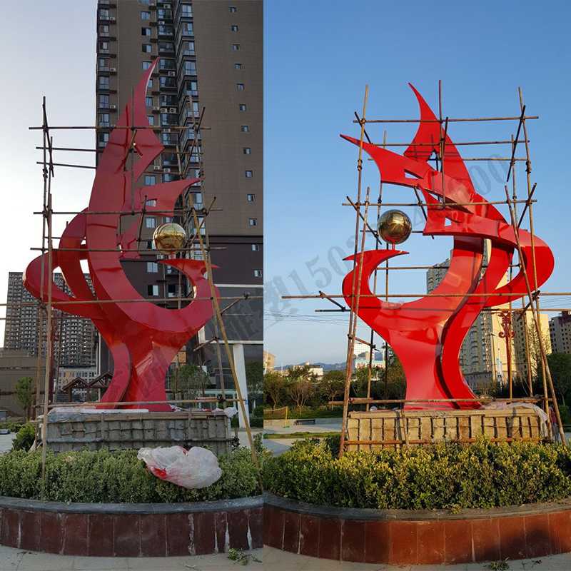 大型不銹鋼雕塑，不銹鋼鳳凰雕塑，小區(qū)不銹鋼景觀雕塑