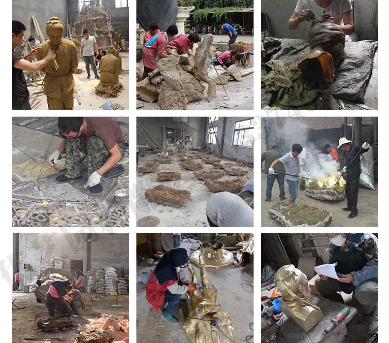 銅雕塑廠家，銅雕塑鑄造流程，銅雕塑定制