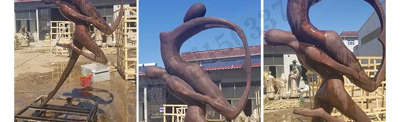 銅舞蹈人物雕塑，抽象男女人物雕塑，抽象跳舞人物銅雕塑