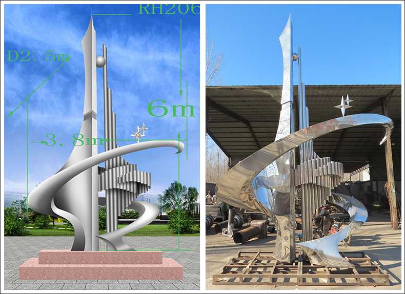 大型不銹鋼雕塑，不銹鋼雕塑廠家，室外大型景觀雕塑