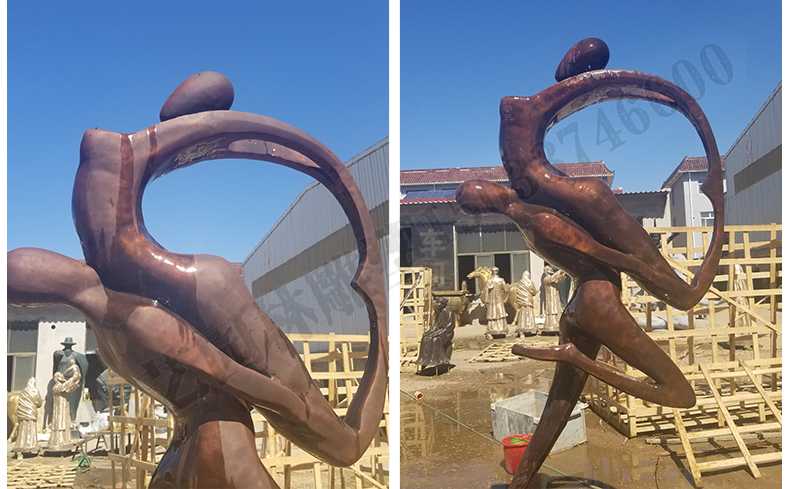 銅舞蹈人物雕塑，銅跳舞人，跳舞人物雕塑