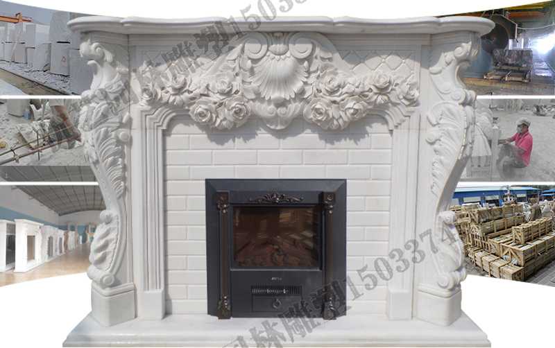 石雕壁爐架制作，石雕壁爐架制作流程，石雕壁爐架工廠