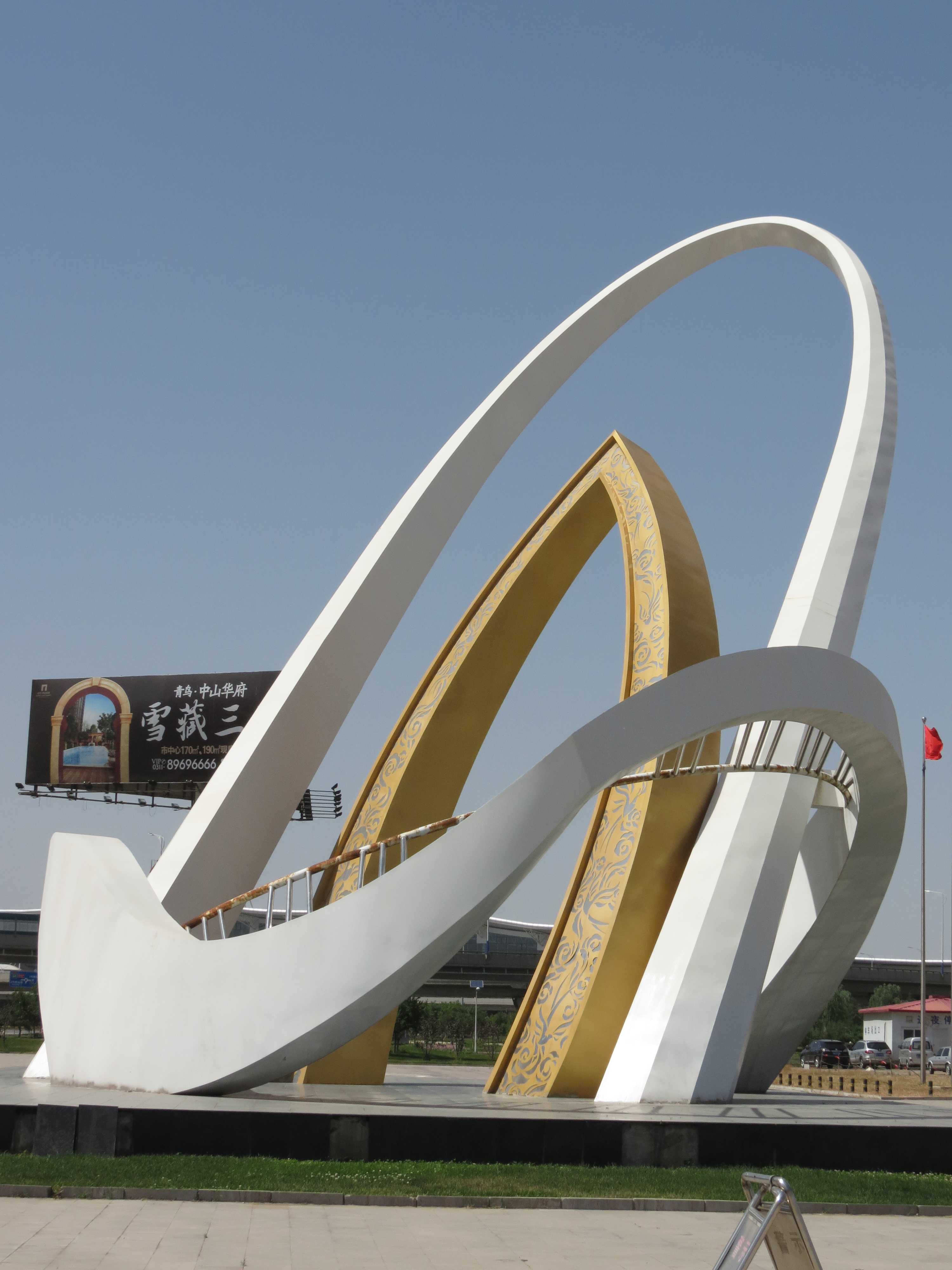 機(jī)場(chǎng)大型雕塑，不銹鋼機(jī)場(chǎng)雕塑，不銹鋼廣場(chǎng)景觀