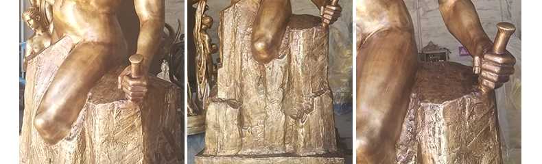 自我雕刻銅雕塑，銅自我雕刻，雕刻自我人物銅雕塑