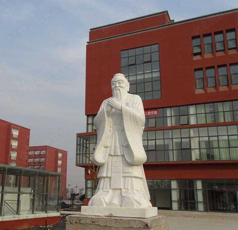 校園石雕孔子像，大理石孔子像