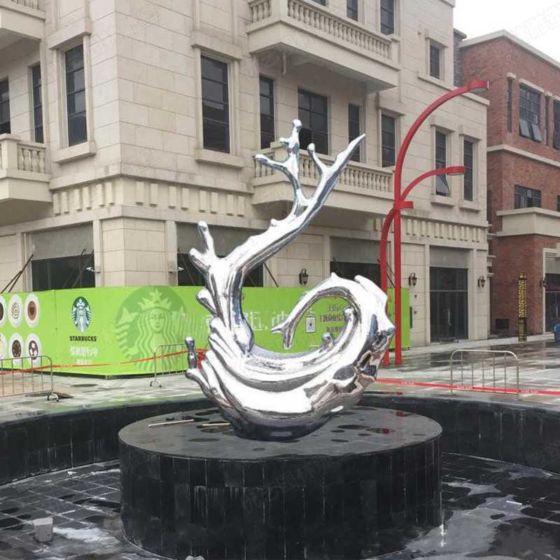 不銹鋼水花雕塑,不銹鋼雕塑廠家