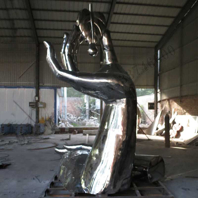 保護水資源雕塑，珍惜水資源雕塑，不銹鋼水滴雕塑