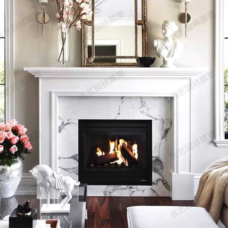 室內(nèi)壁爐架，大理石壁爐架