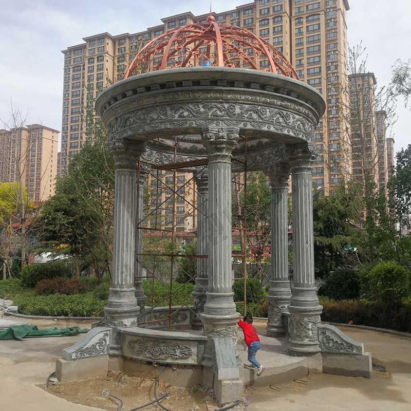 小區(qū)景觀涼亭，大理石亭子安裝